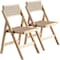Isl Furnishings Ibiza Rattan Modern Folding Chair 2, Natural, PR CH51DC-2PK-NATURAL - alternate 1